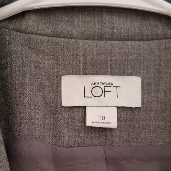 Ann Taylor LOFT gray wool blazer women's size medium - Picture 3 of 6